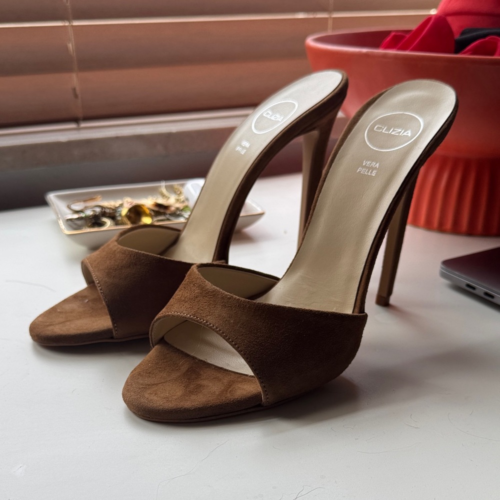 Brown Suede Women's Heels Clizia Femme LA like